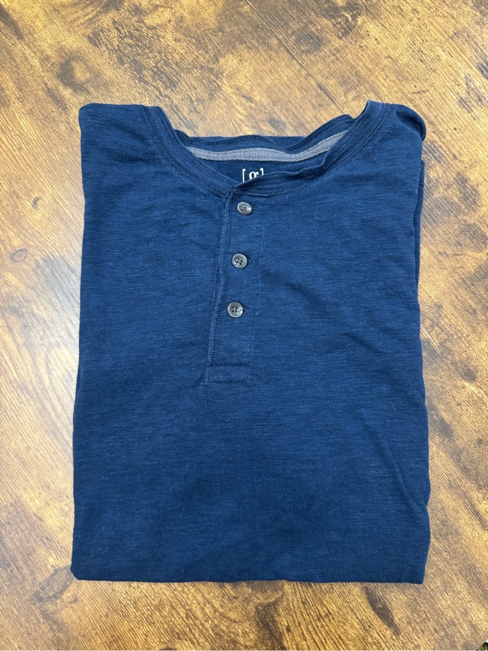 George Navy Blue Henley Shirt